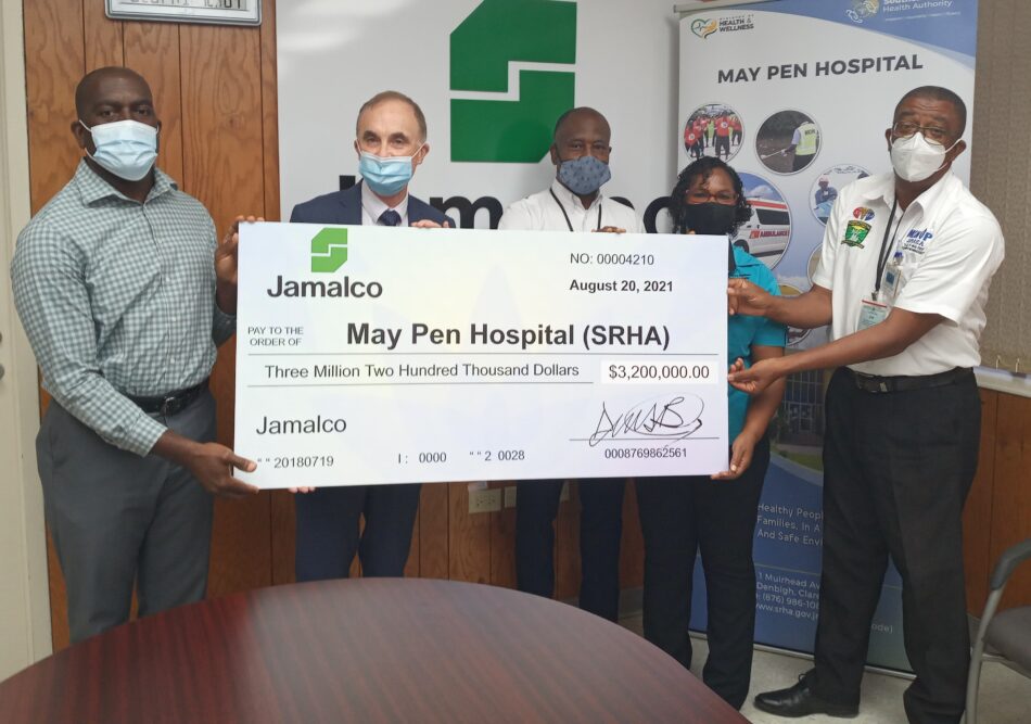 Jamalco donates 3.2M to Support the Construction of Field Hospital at May Pen Hospital